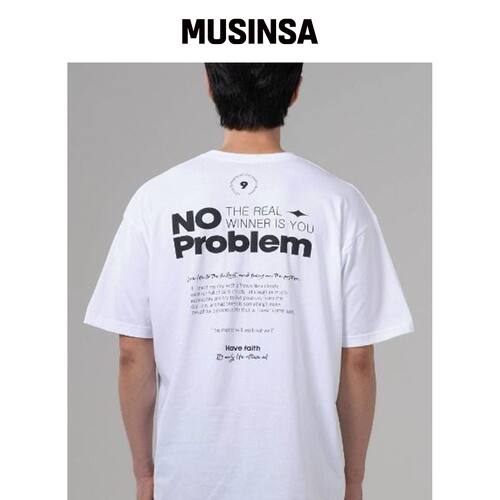 EXCURSE NO PROBLEM LOGO 宽松版型短袖T恤韩国官网直邮进口