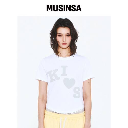 KIMS FRESH COTTON MARKET MESSY KEYTH LOGO T 韩国官网直邮进口