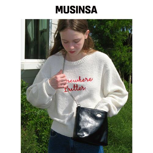 SOMEWHEREBUTTER 链条烤面包包 - 黑色 MUSINSA韩国直邮官方正品