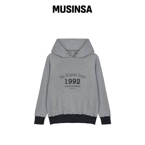 GRAIN DE BEAUTE 1992 MULTI HOODY [GRAY]韩国官网直邮进口