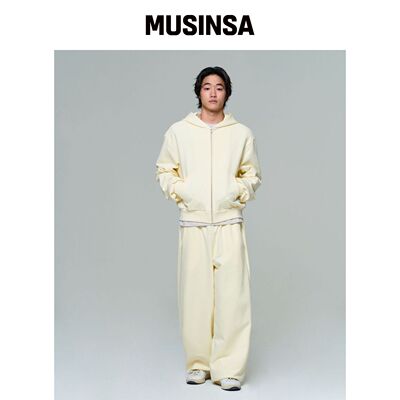 ERA UNISEX ERA 宽松运动裤 - 柠檬奶油色韩国官网直邮进口