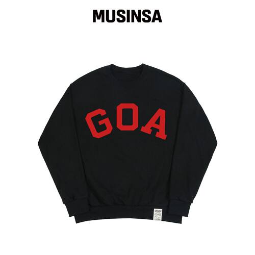 GRAVER [UNISEX]GOA 短袖卫衣 笑脸刺绣 黑色 MU韩国官网直邮进口