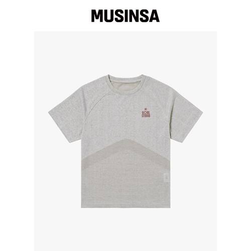 GOALSTUDIO WS JACQUARD TEE-米色 MUSINSA韩国官网直邮进口