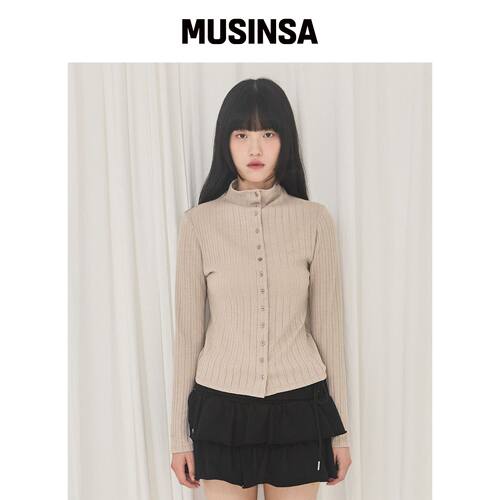 ALKI ALKA High-neck Long Sleeve (米色)韩国官网直邮进口
