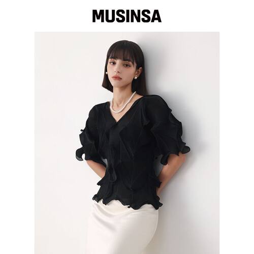 PLEATSMOOD CURB 抓绒blouse MUSINSA韩国官网直邮进口