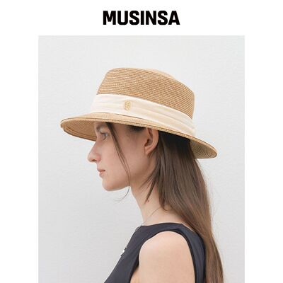 HALDEN raffia boater hat (C046_ivorywhite) M韩国官网直邮进口