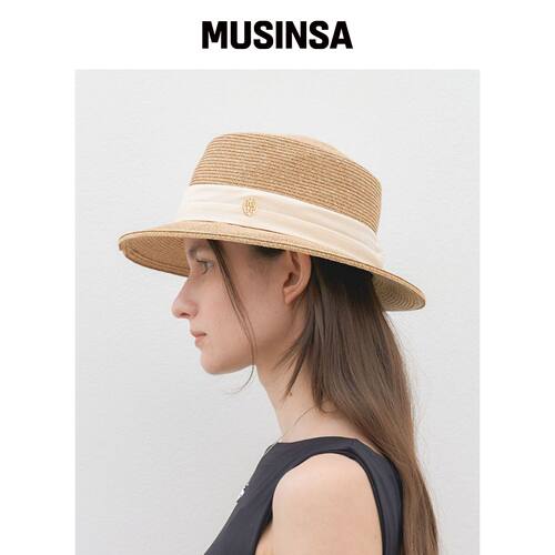 HALDEN raffia boater hat (C046_ivorywhite) M韩国官网直邮进口