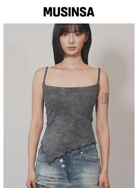 YEORIN Pretty Mess Tank (炭灰色)韩国官网直邮进口MUSINSA