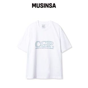 CGP (女款) 简约方形短袖T恤_白色 MUSINSA韩国官网直邮进口