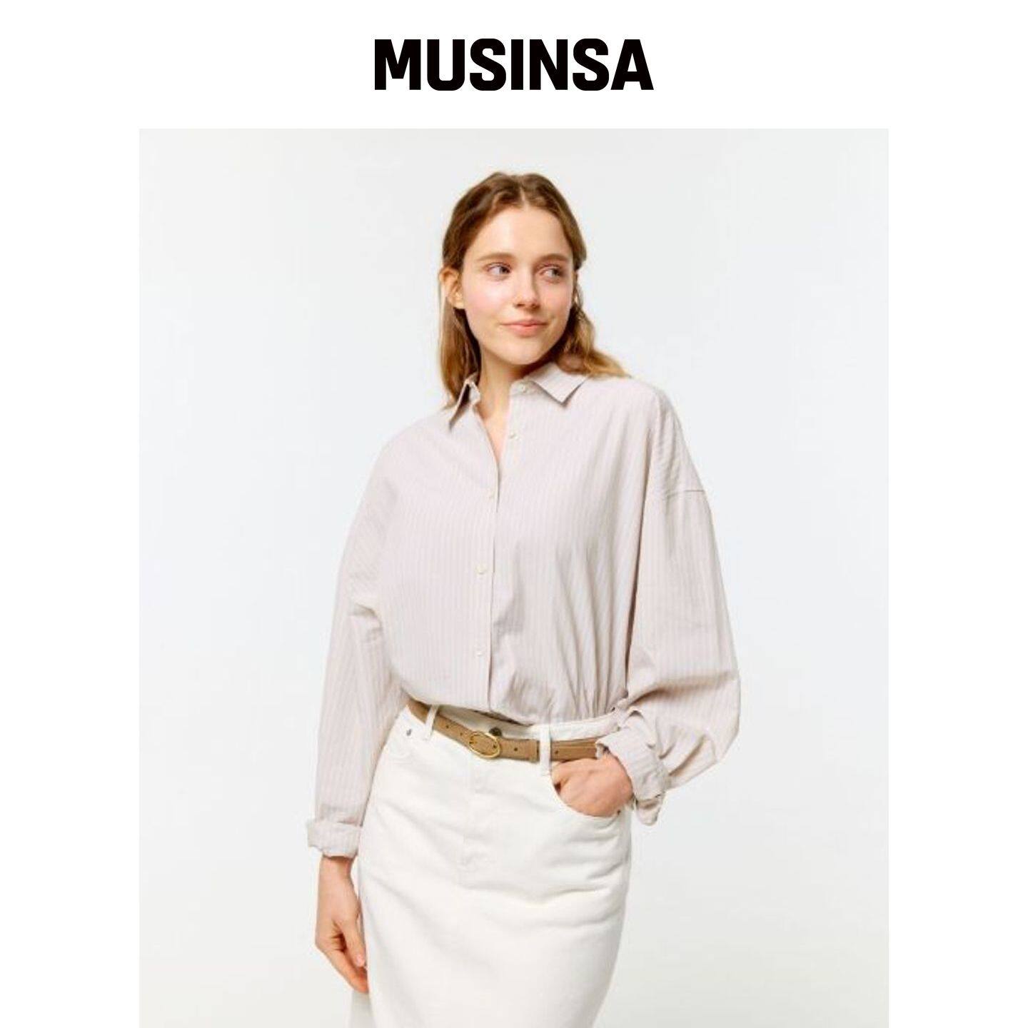 DEPOUND 条纹超大球拍衬衫 [婴儿] MUSINSA韩国官网直邮进口