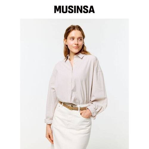 DEPOUND 条纹超大球拍衬衫 [婴儿] MUSINSA韩国官网直邮进口