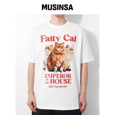 QT8 GARMENTS RG Fatty Cat T恤（象牙色）韩国官网直邮进口