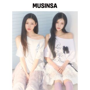 ILLIGO CUTOUT ROSETTTE 白色 T恤 MUSINSA韩国直邮官方正品