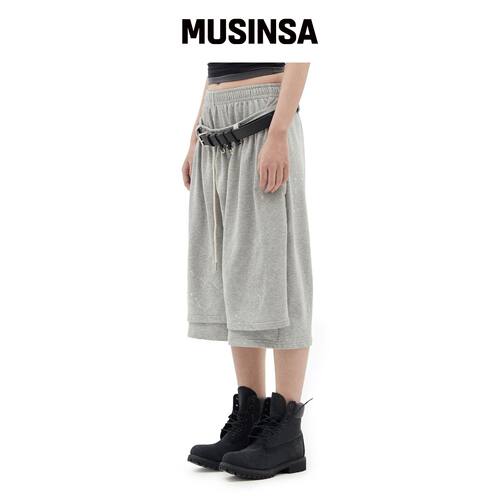 DEFGARMENTS 刷涂效果的伯穆达短裤 [MELANGE] M韩国官网直邮进口
