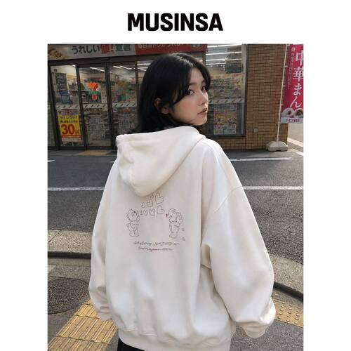 CPGN STUDIO LOVING BEAR 刺绣连帽卫衣 面霜 MU韩国官网直邮进口