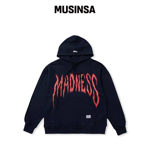 STIGMA MADNESS 连帽卫衣 海军蓝 MUSINSA韩国官网直邮进口