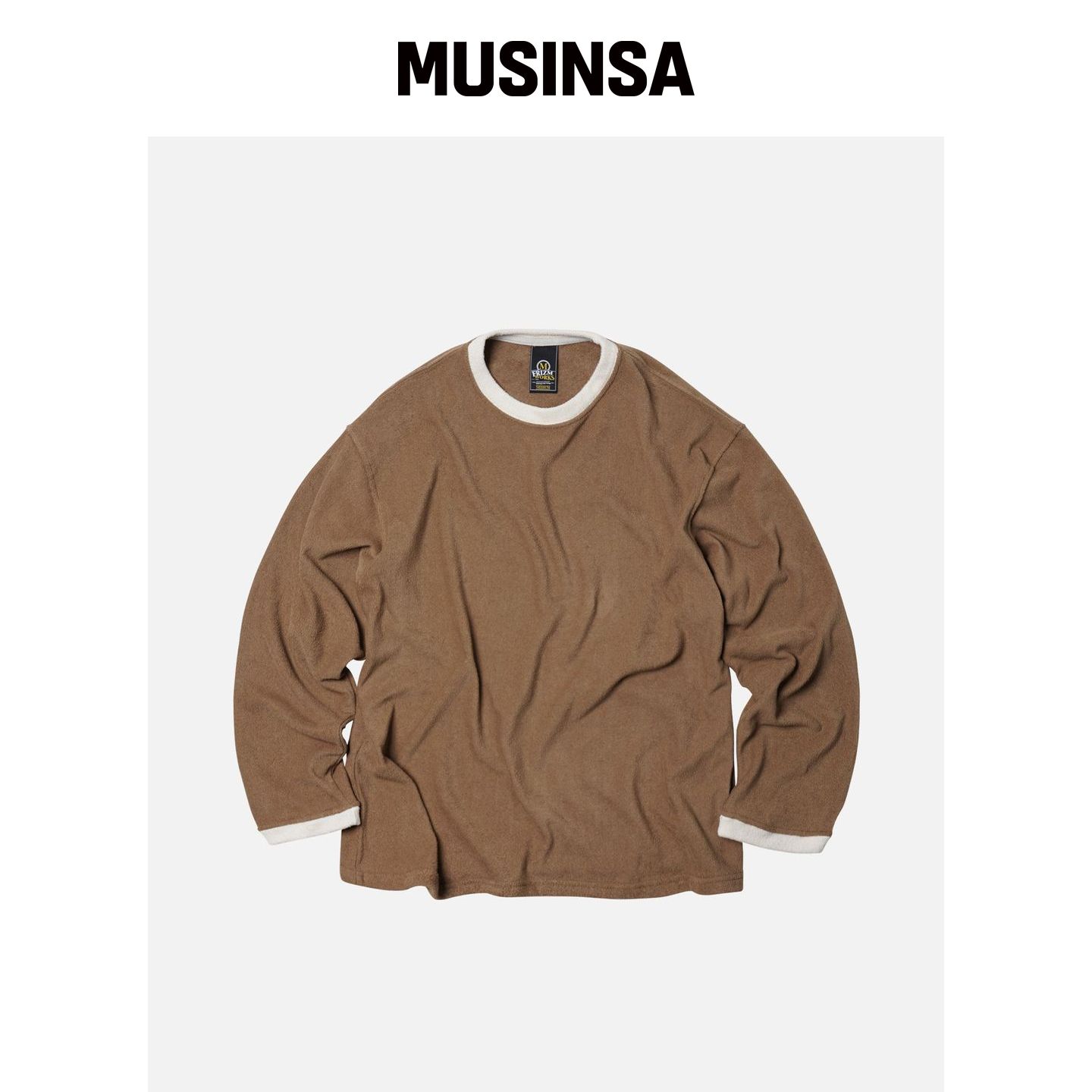 FRIZMWORKS TERRY RINGER TEE _ 焦糖色 MUSINSA韩国官网直邮进口图片