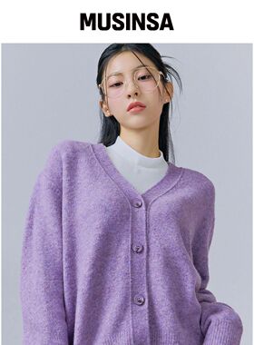 CHASECULT 女性宽松版拼色开衫-CFRG4371C0T韩国官网直邮进口