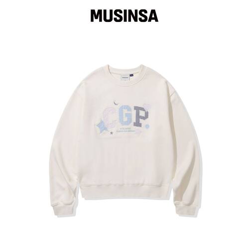 CGP CGP 阿奇标志刺绣卫衣_奶油色 MUSINSA韩国直邮官方正品