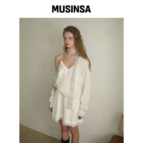 APPAREL ARCHIVE Kin点点围巾 - 象牙色韩国官网直邮进口MUSINSA