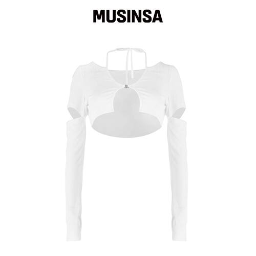 ASSAY Bella String Crop开衫（白色）韩国官网直邮进口MUSINSA