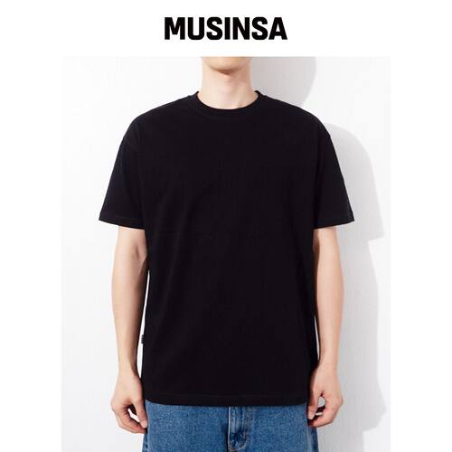 QT8 GARMENTS OC丝滑基础款T恤（黑色）韩国官网直邮进口MUSINSA