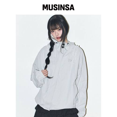 ILLIGO 连帽外套灰色早秋上衣设计感时尚MUSINSA韩国官网直邮进口