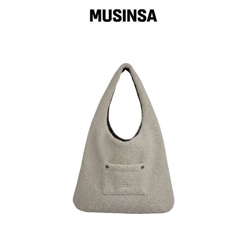 LETERIE BOUCLE 可翻转肩背包_IVORY MUSINSA韩国直邮官方正品