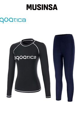 AQUATICA 女款防晒泳衣 AQAWTS23008 + 水打底裤韩国官网直邮进口