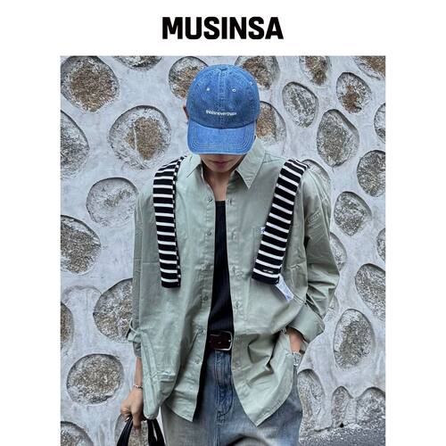 STENDS [M~4XL] FLOW 棉质衬衫_卡其色韩国官网直邮进口MUSINSA