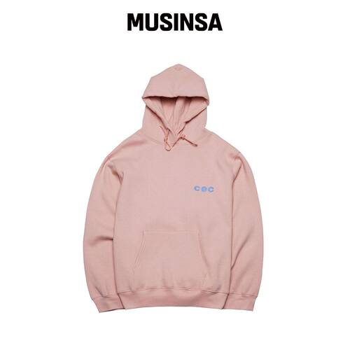 CHANCECHANCE CEC HOODIE（粉色/绒面） MUSINSA韩国官网直邮进口