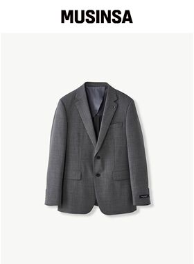 STCO WOOL 49 精华弹力西装外套 灰色 (经典版)_韩国官网直邮进口