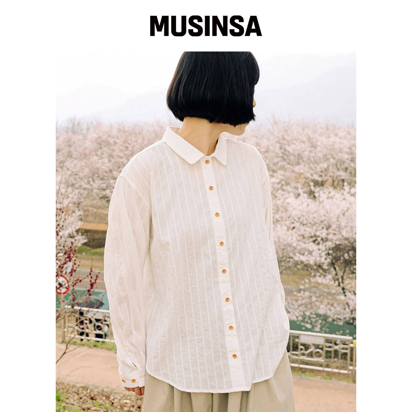 CHIQUITA 棉质蕾丝宽松衬衫高尔夫熨斗 MUSINSA韩国官网直邮进口