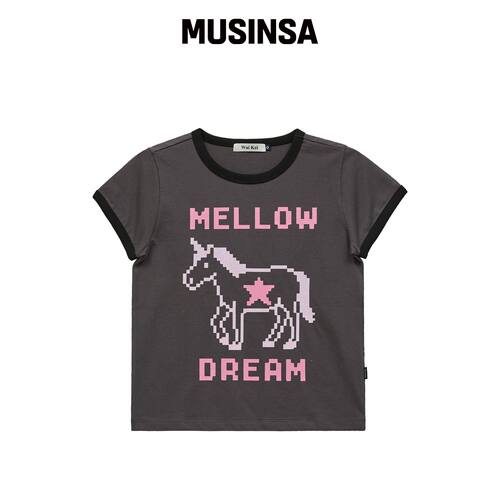 WAIKEI MELLOW DREAM 制服短袖T恤茶色 MUSINSA韩国官网直邮进口