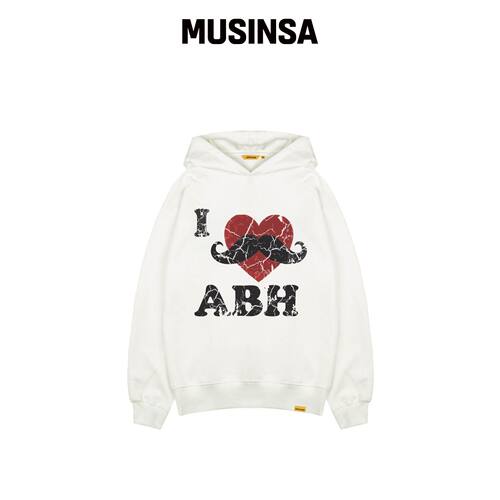 ABEEHUMS I LOVE MUSTACHE 连帽卫衣 ABH367-169韩国官网直邮进口