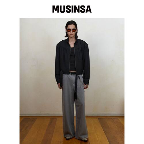 LMOOD 바넬宽松亚麻牛仔复古灰 MUSINSA韩国官网直邮进口