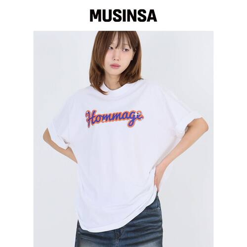 RAW LAB HOMMAGE 商标短袖T恤 - WHITE韩国官网直邮进口MUSINSA