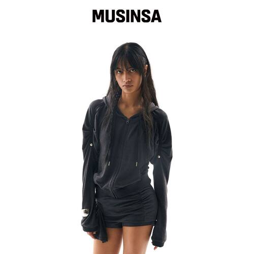 DIFFERENTIS Runched Soft Hoodie (CH)韩国官网直邮进口MUSINSA