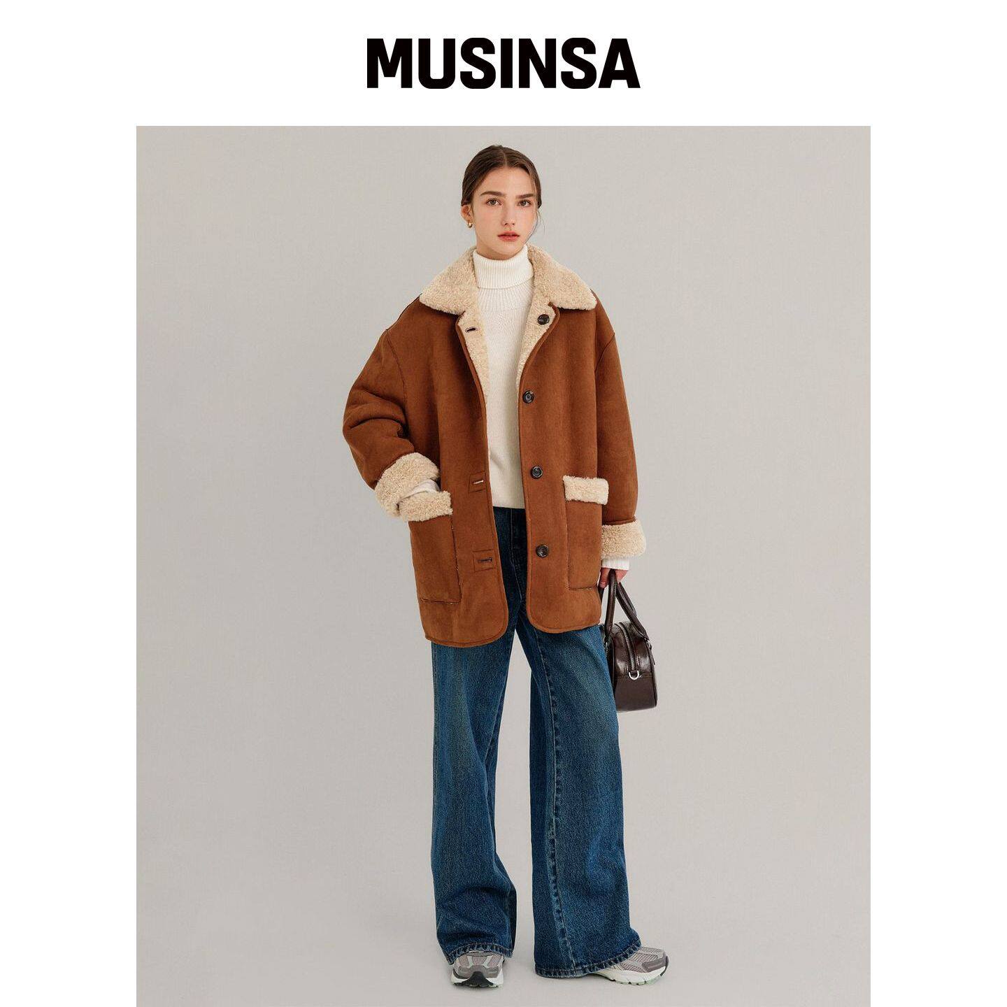 LOOKAST CONS SUEDE MUSTANG COAT_文胸背心 MUS韩国官网直邮进口