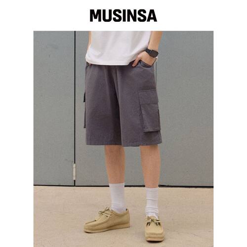 AGOD 宽松水洗工装短裤 [灰色] MUSINSA韩国直邮官方正品