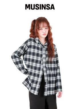 KATHARSIS 格纹领带衬衫 黑色 ONE SIZE MUSINSA韩国官网直邮进口