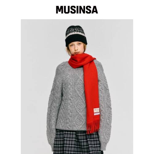 DEPOUND FISHERMAN 线缆套头衫 [泥膜色] MUSINS韩国官网直邮进口