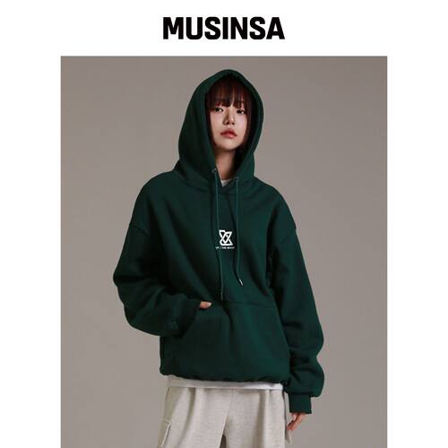 LIKE THE MOST MUSINSA 基础款连帽卫衣 绿色 MU韩国官网直邮进口