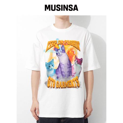 QT8 GARMENTS RG Wild Cat T恤（象牙色） MUSIN韩国官网直邮进口