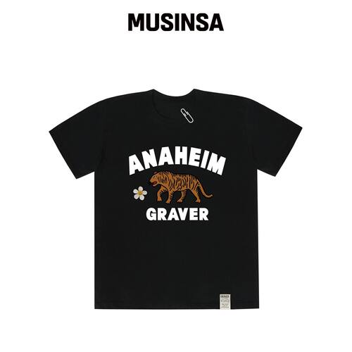GRAVER [UNISEX]花卉刺绣老虎front包LOGO半高领韩国官网直邮进口