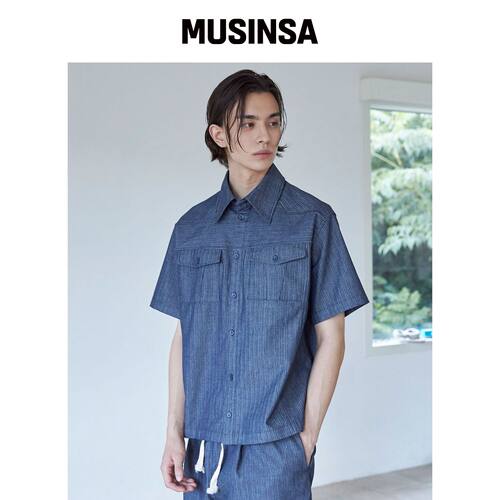 SENTAIR BERNI 西部风格牛仔衬衫_INDIGO MUSINS韩国官网直邮进口