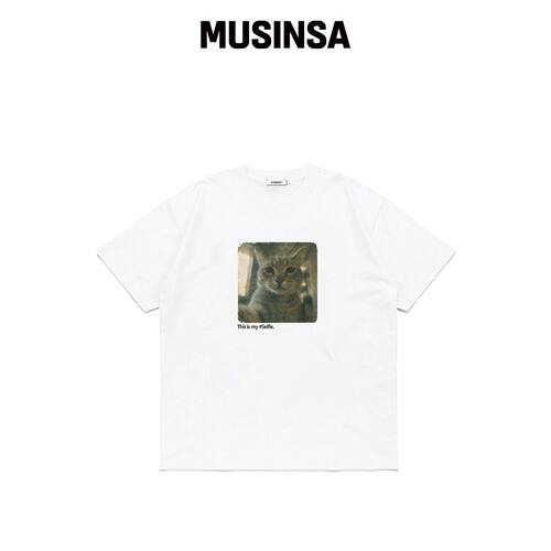 COSO 自拍猫短袖T恤 (WHITE)韩国官网直邮进口MUSINSA