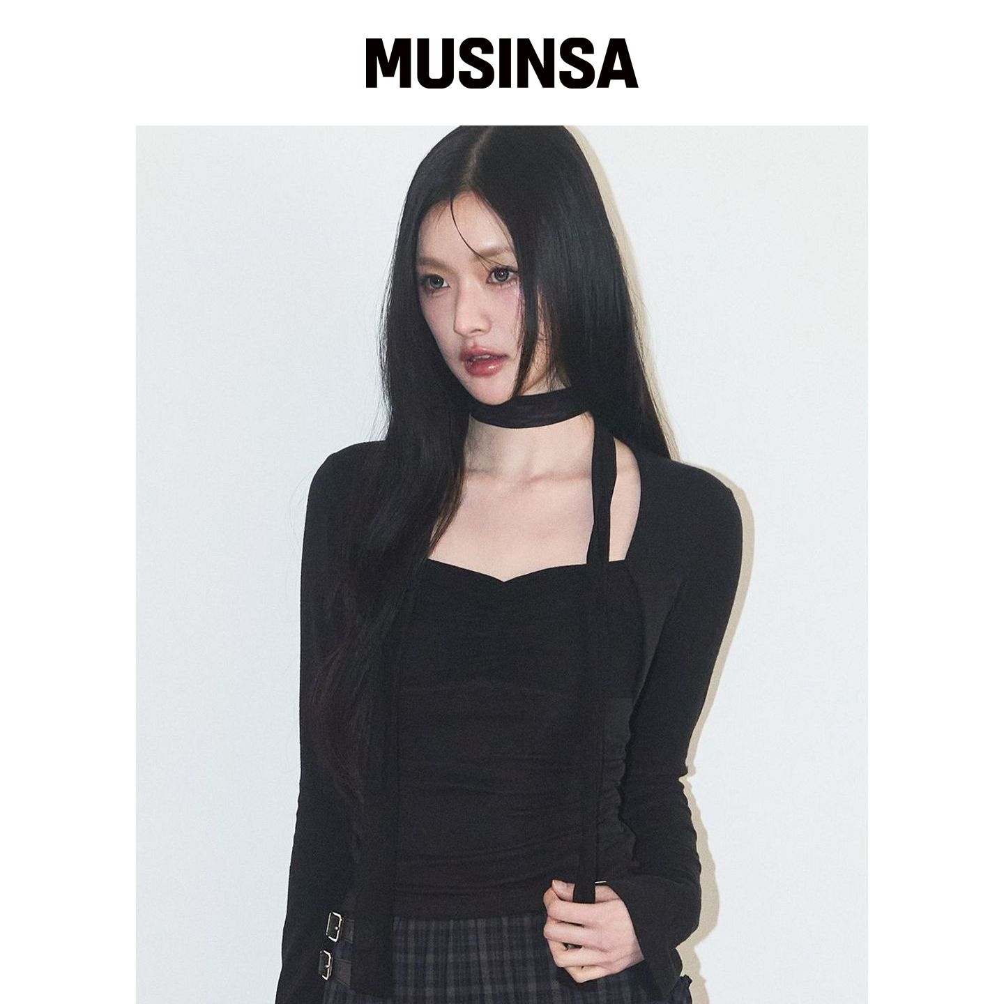 ILLIGO 皱褶短外套 黑色 MUSINSA韩国直邮官方正品图片