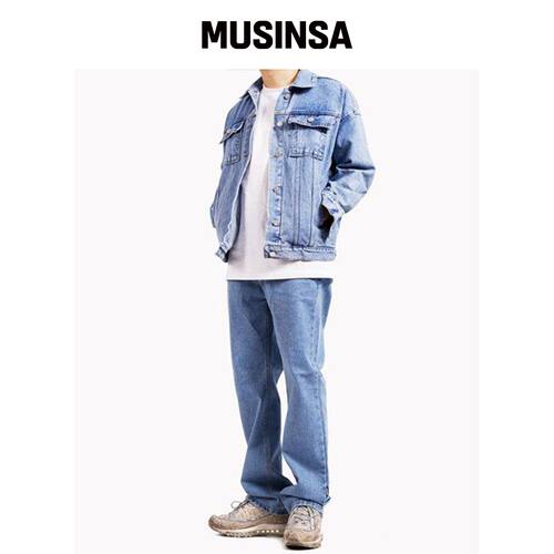 RESPECT 宽松牛仔短裤（打火机蓝） MUSINSA韩国官网直邮进口