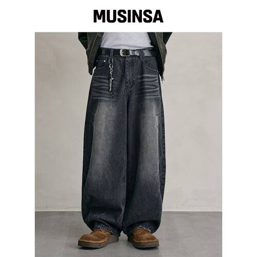 DECET 气球宽松牛仔裤 DCPT055YLBlackB MUSINSA韩国直邮官方正品